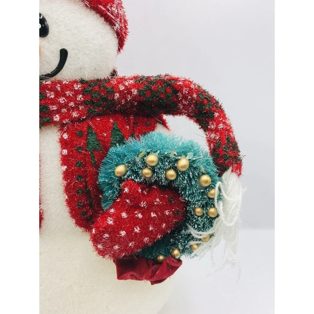 Vtg AVON Fiber Optic Light-Up Snowman Holiday Christmas Color Changing 16”